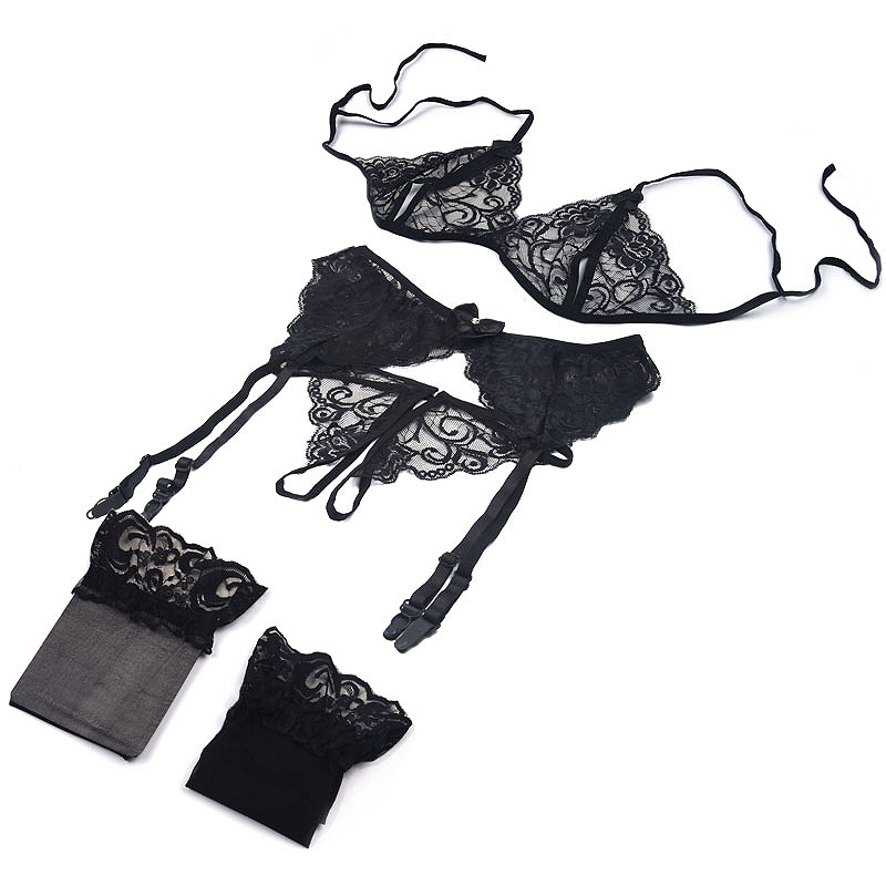 1 Set Women's Lace Lingerie, S – Sheer Mesh Bra recenzja i cena