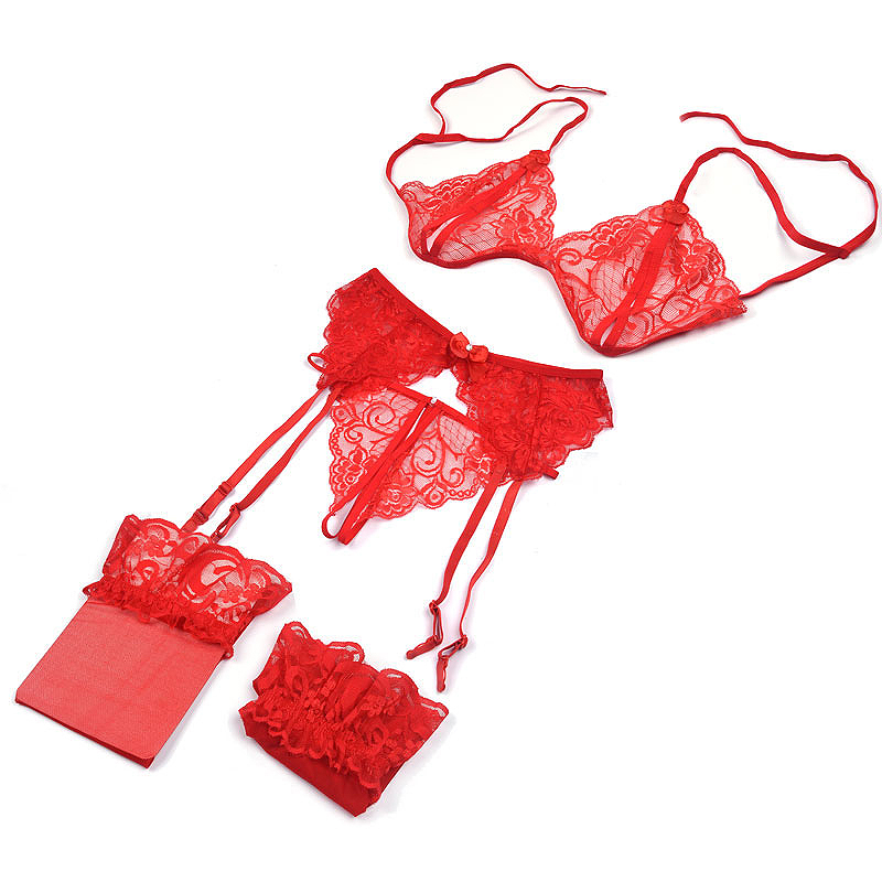 1 Set Women's Lace Lingerie, S – Sheer Mesh Bra recenzja i cena