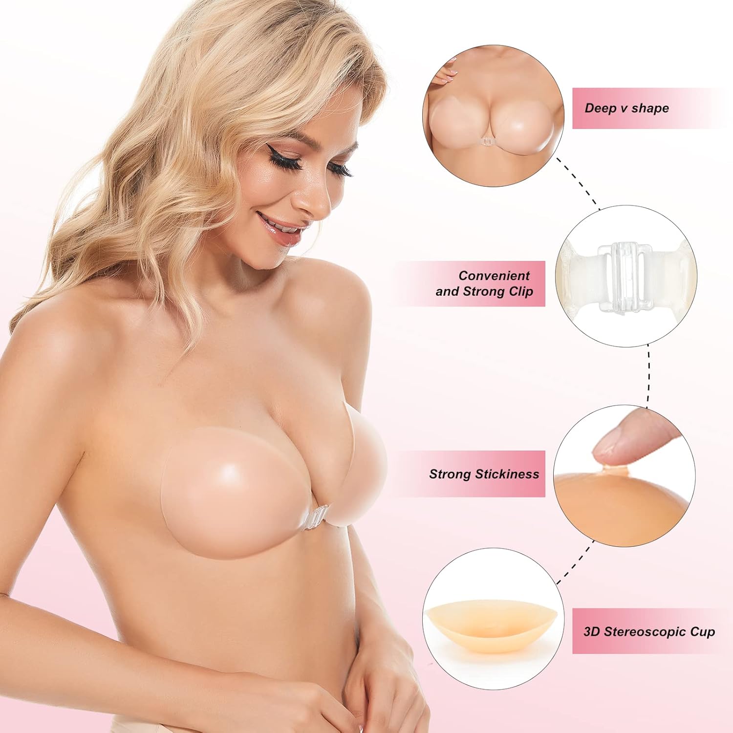 Sticky Bra Push Up Adhesive Br – Strapless Bra Adhesive recenzja i cena
