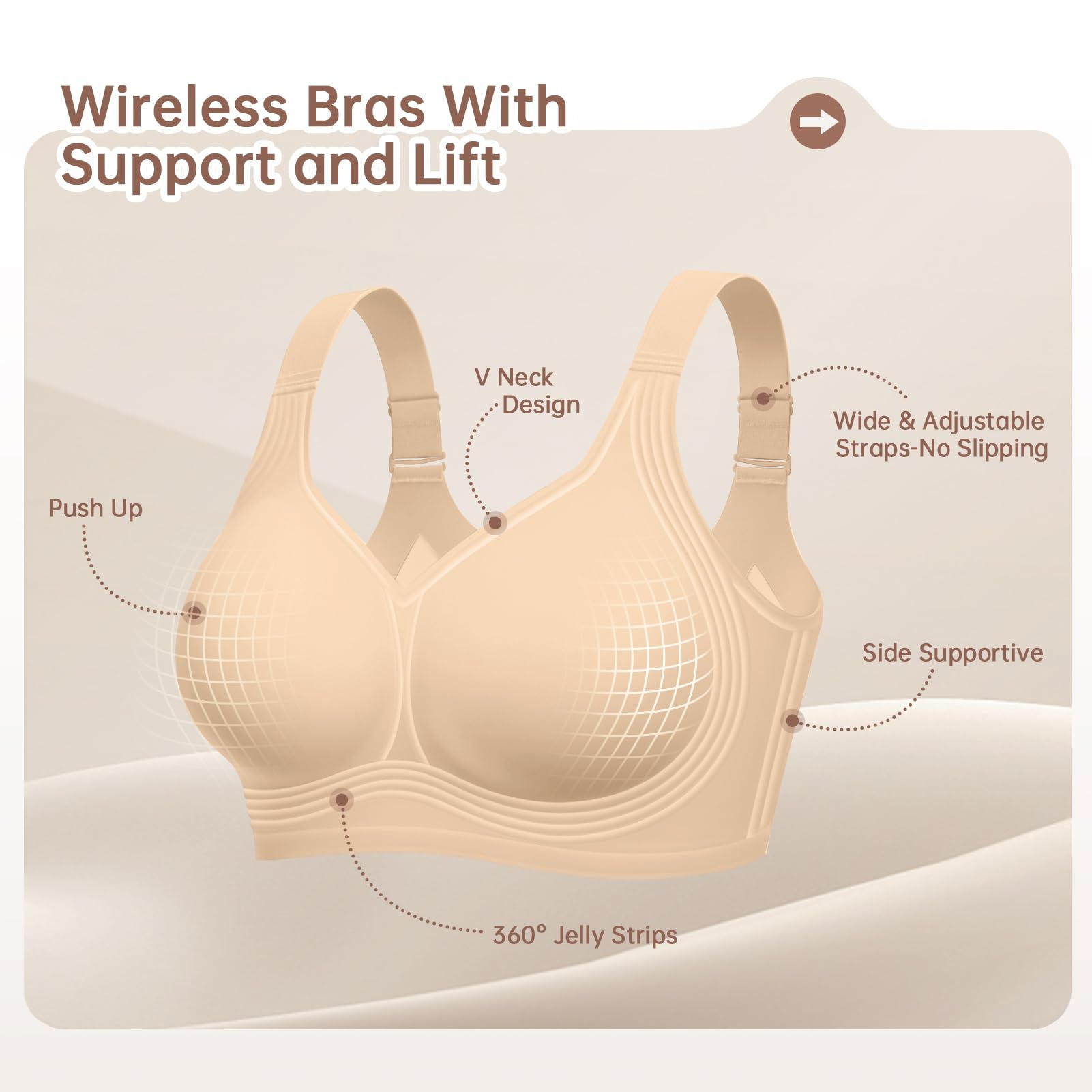 Plus Size Wireless Bra for Wom – Full Coverage Bra recenzja i cena