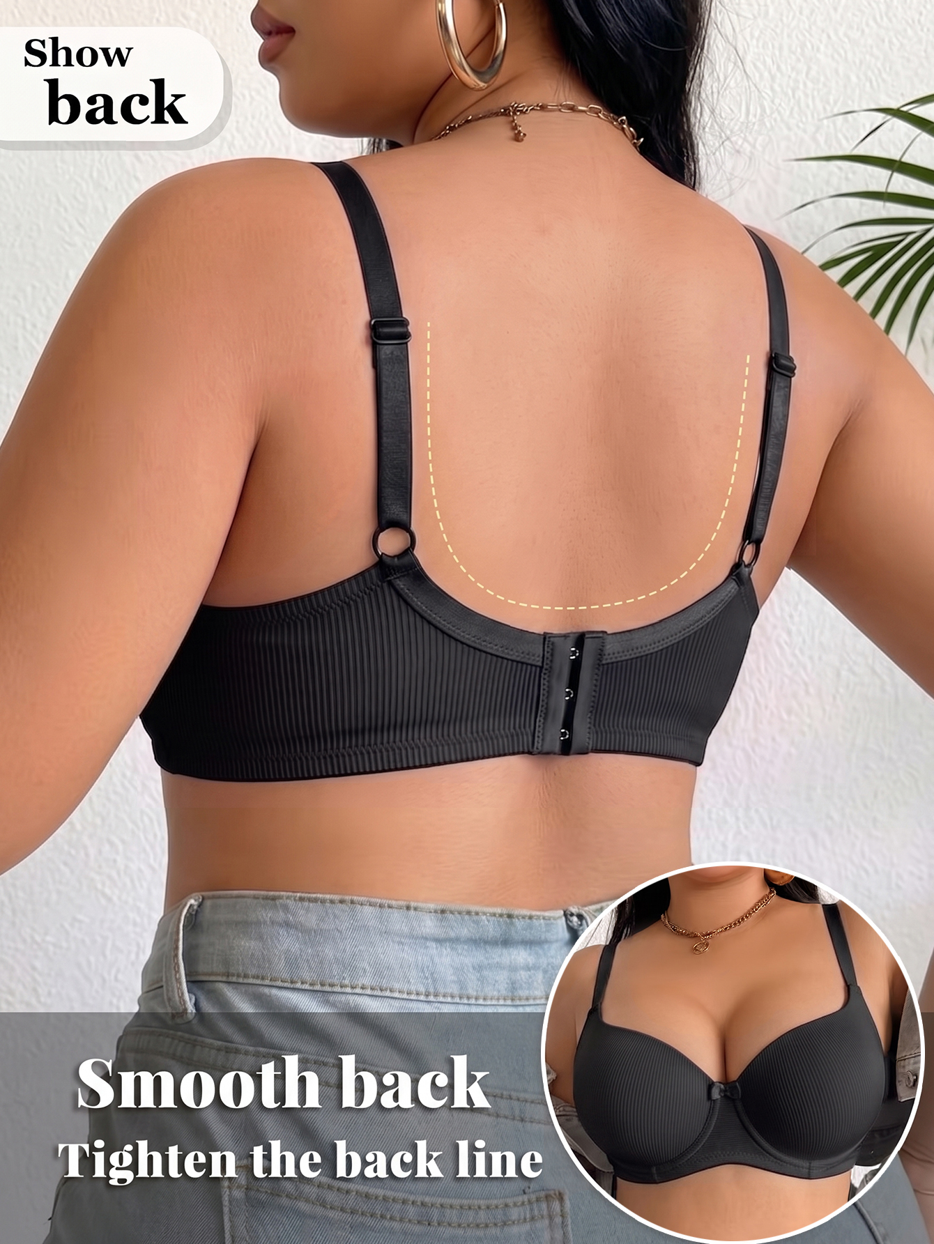 Plus Size Women Bra Thin Cup U – Minimizer Bra Women recenzja i cena