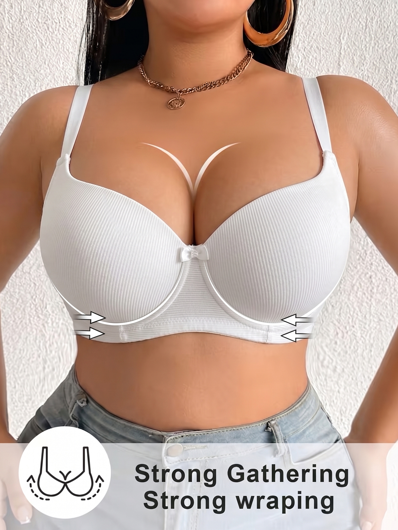 Plus Size Women Bra Thin Cup U – Minimizer Bra Women recenzja i cena