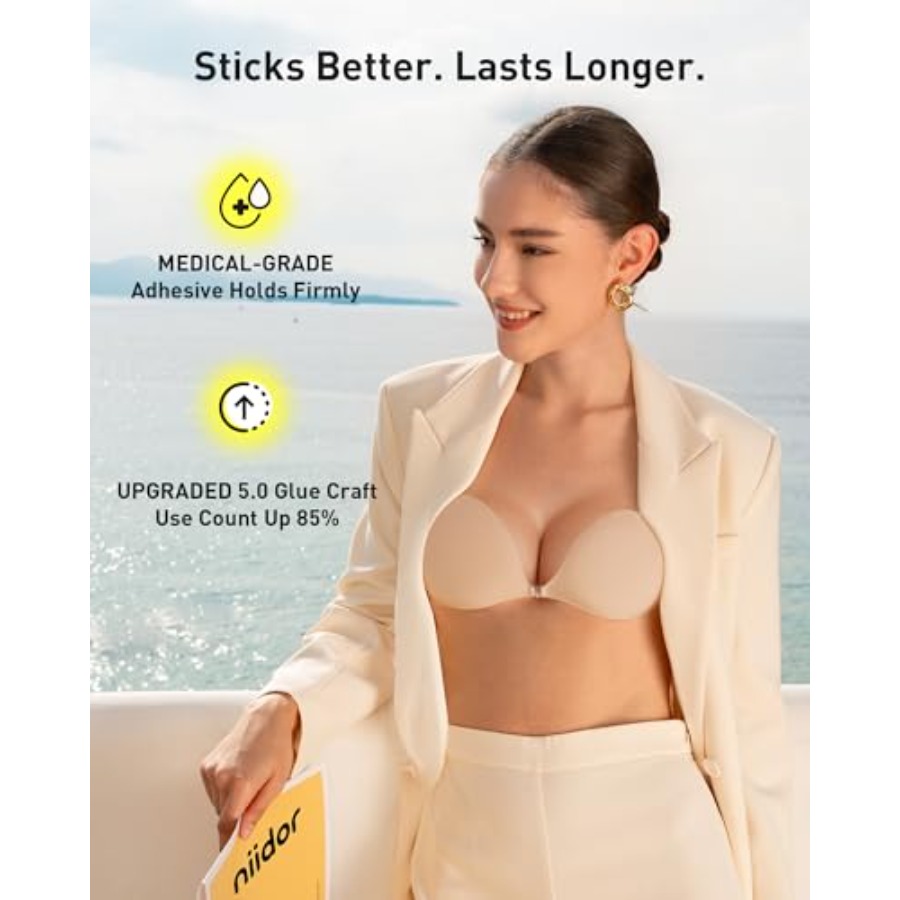 Niidor Adhesive Bra Strapless  – Backless Bra Sticky recenzja i cena
