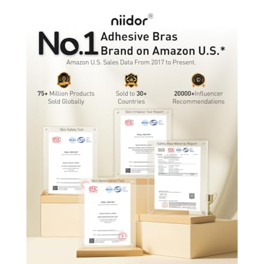 Niidor Adhesive Bra Strapless  – Backless Bra Sticky recenzja i cena