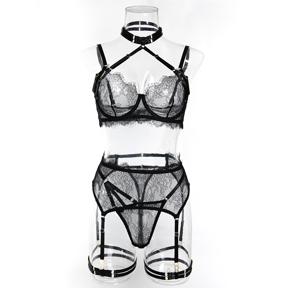 Sexy Lace Erotic Set Women See – Sheer Bra Lace recenzja i cena