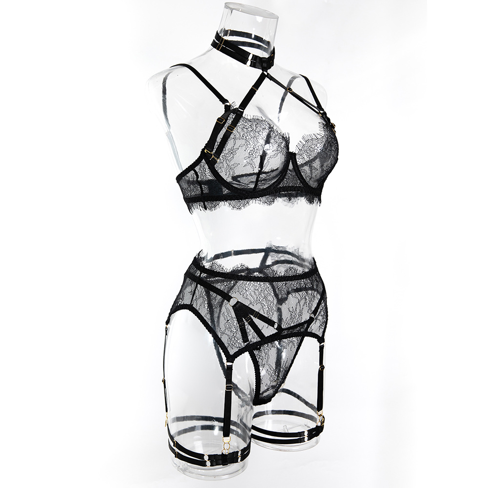 Sexy Lace Erotic Set Women See – Sheer Bra Lace recenzja i cena