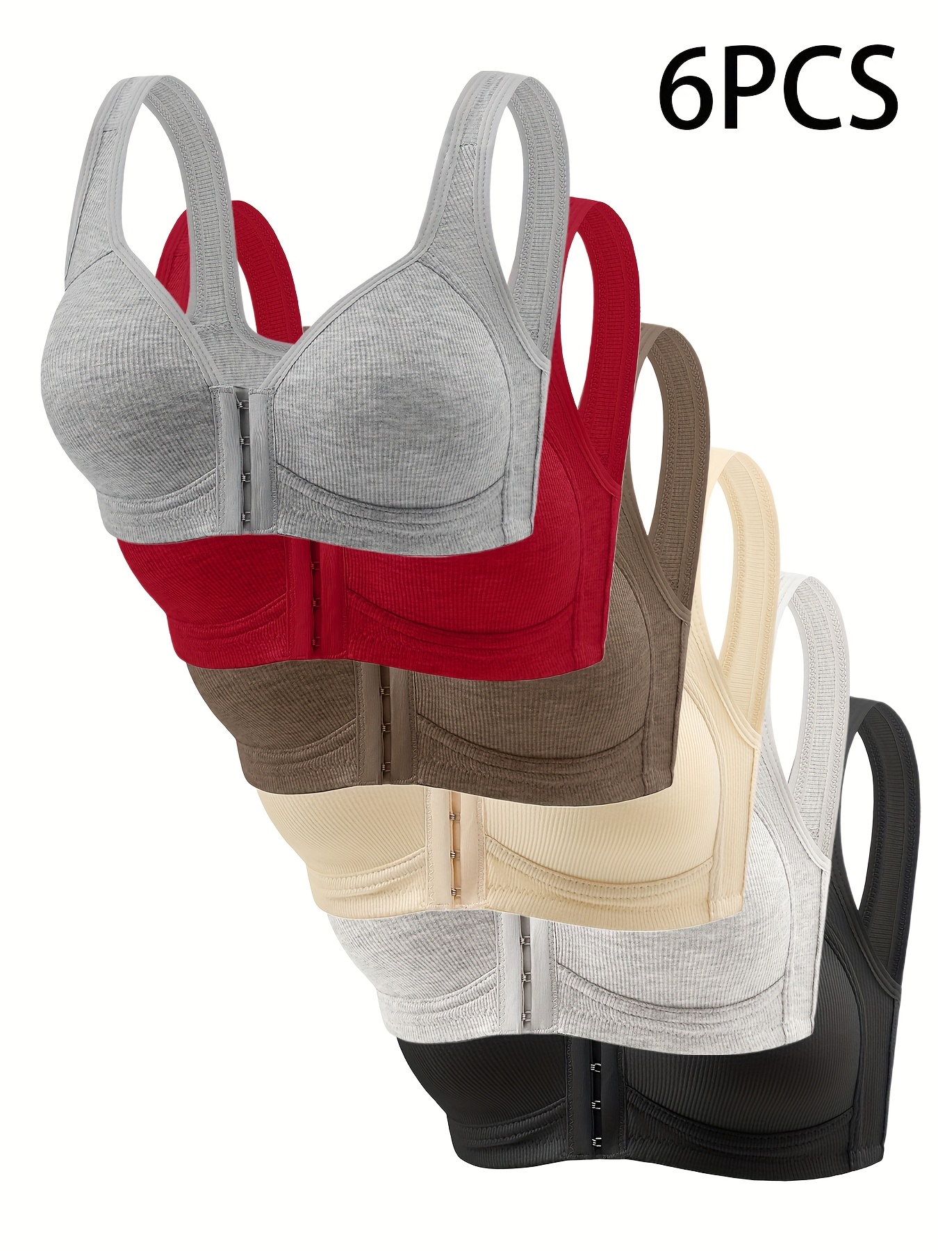 6-Pack Women's Elegant Wire-Fr – Wirefree Bra Comfort recenzja i cena