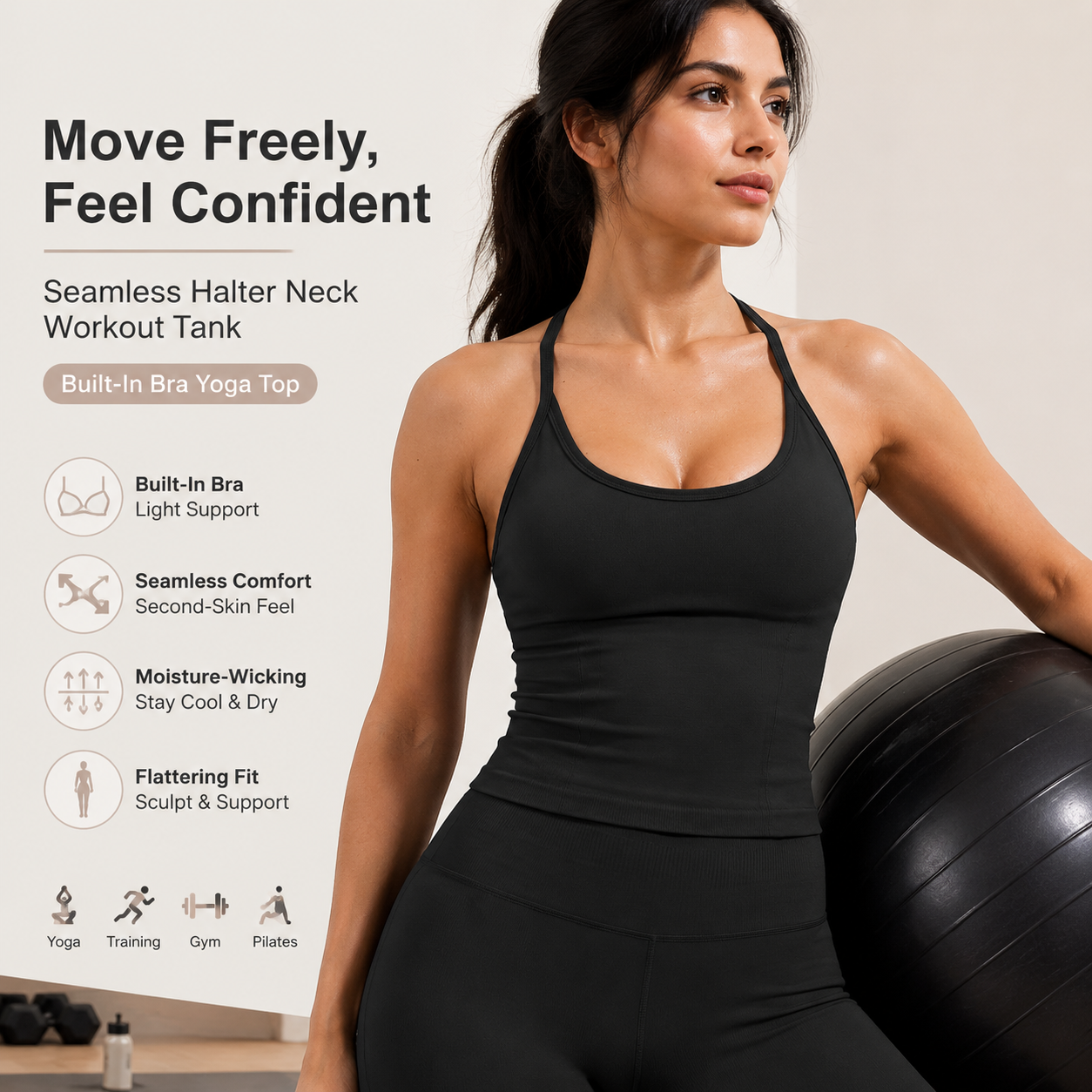 Luxury 2 in 1 Yoga Tank Top wi – T Shirt Bra Seamless recenzja i cena