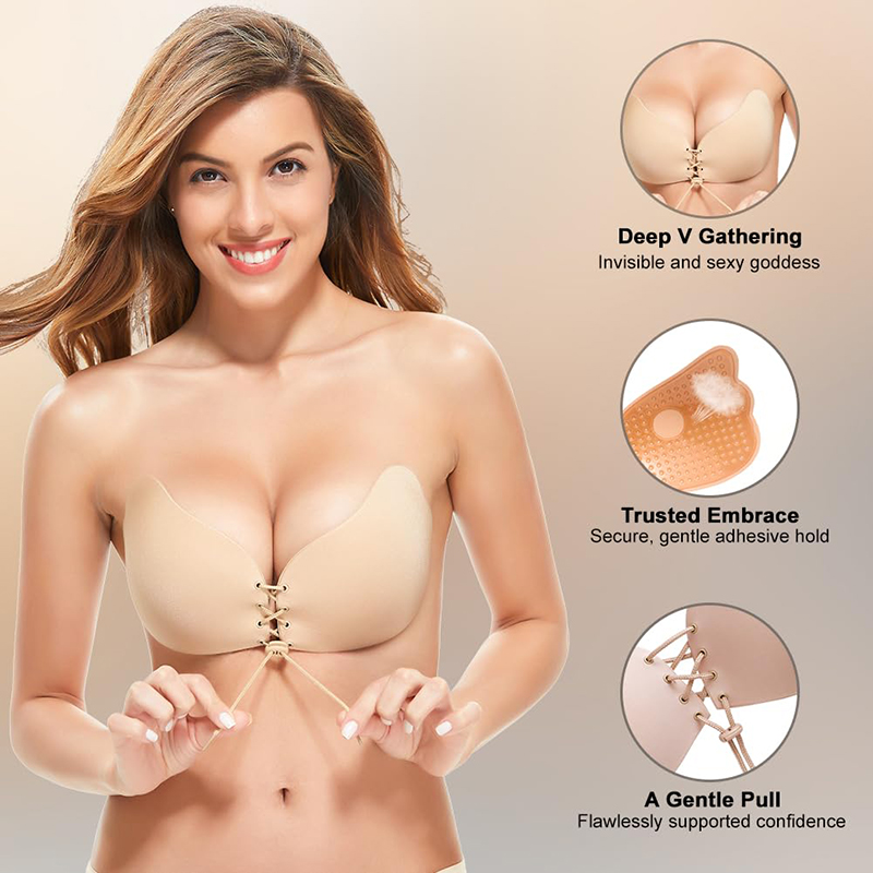 1/2 Pairs Women Summer Backles – Backless Bra Sticky recenzja i cena
