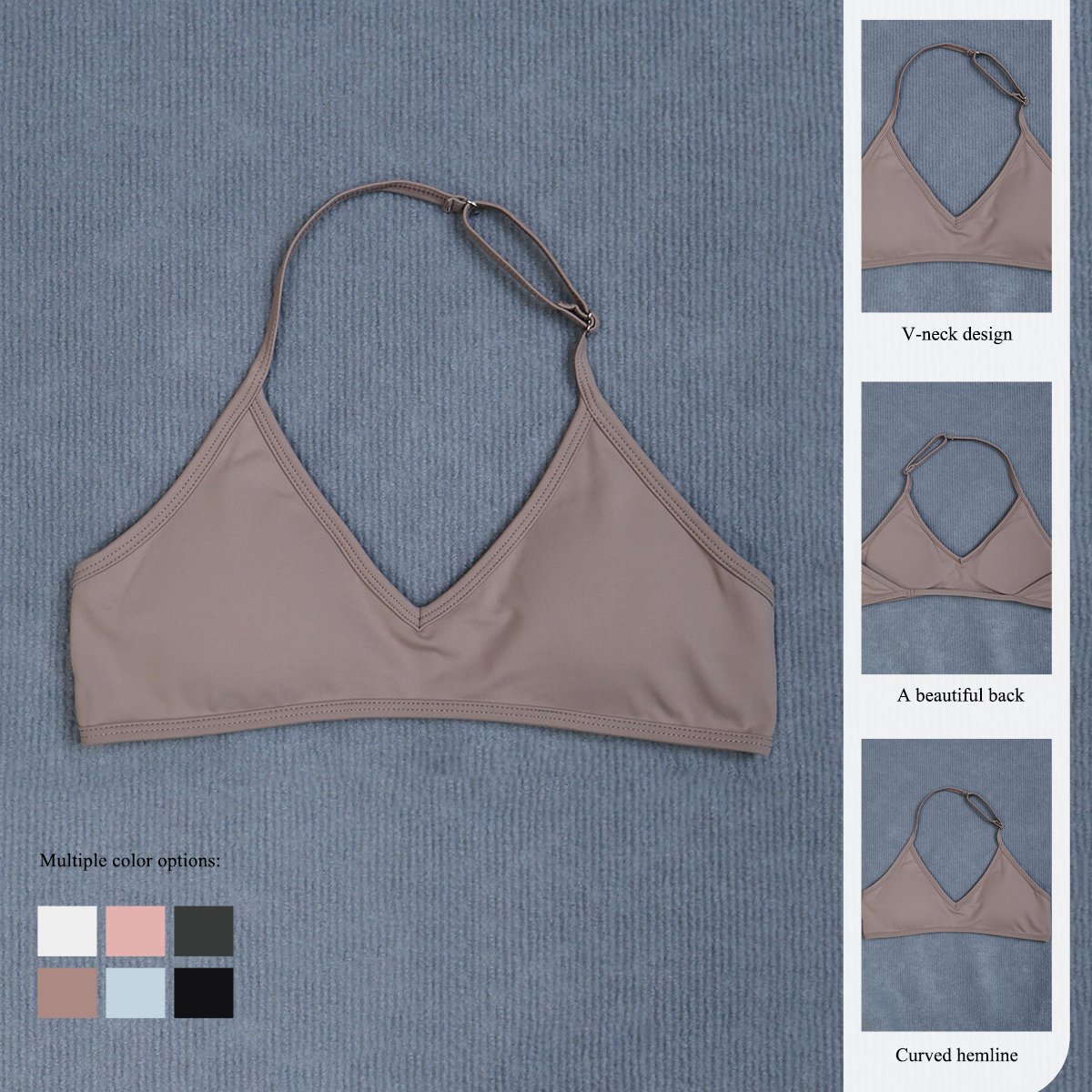 Women's Summer Halter Neck Pad – Sports Bra Racerback recenzja i cena