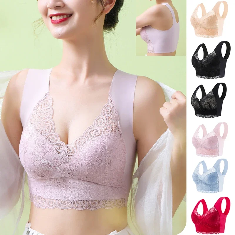 1pcs Ice Silk Seamless Lace Br – Sleep Bra Bralette recenzja i cena